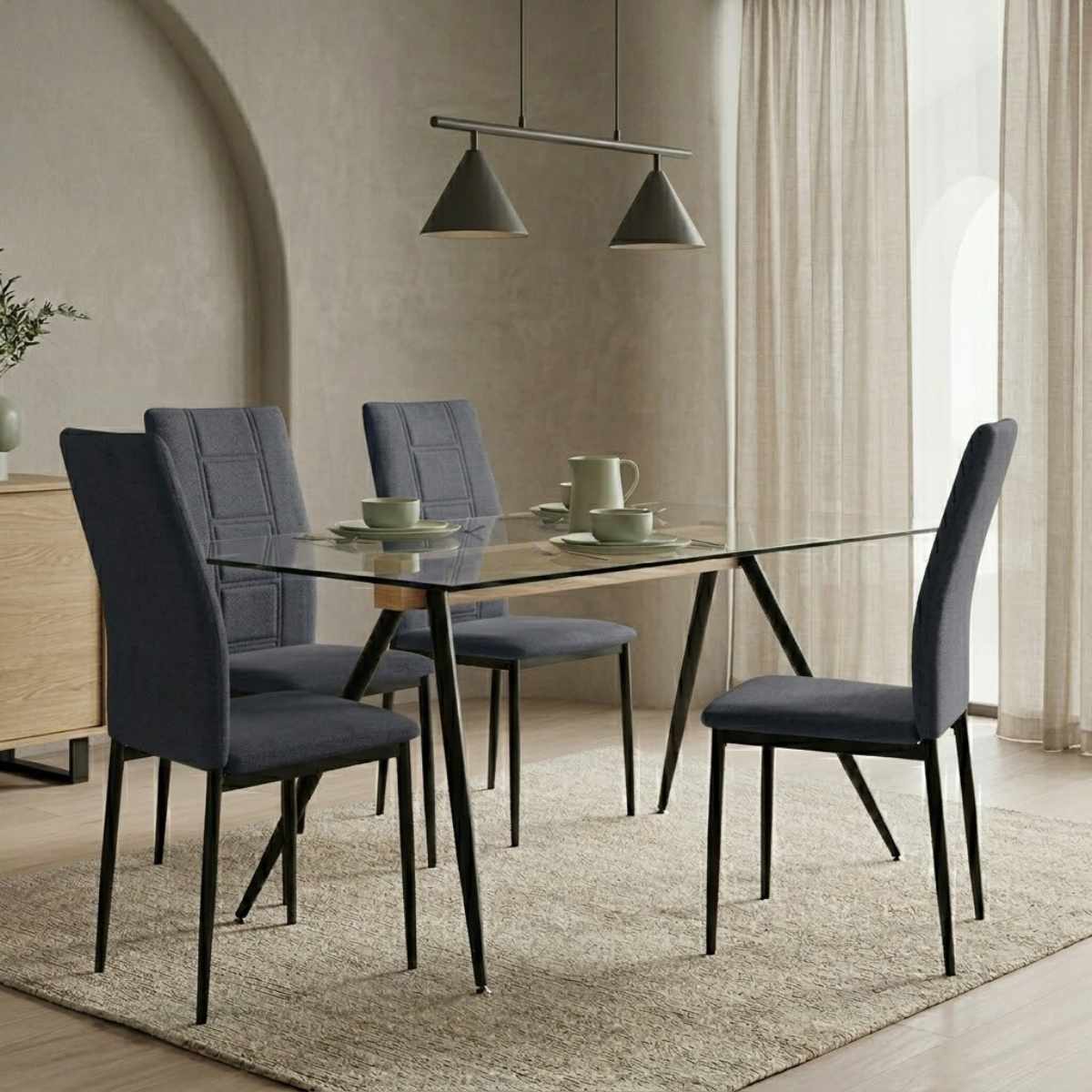 Silla comedor ROXANA pata negro